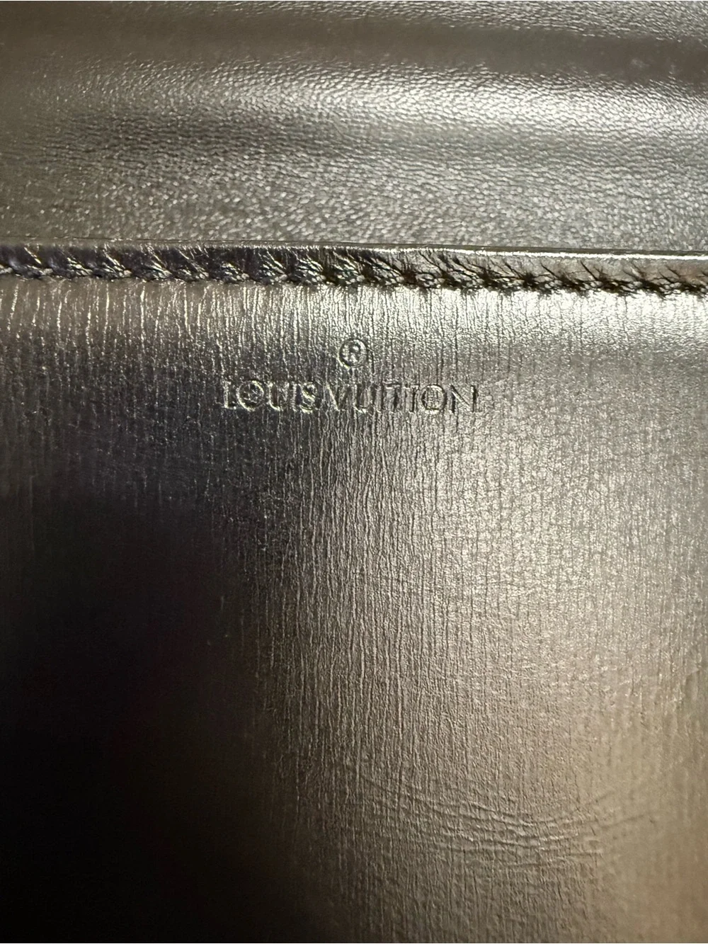 Louis Vuitton Black Leather Structured Top-Handle Satchel